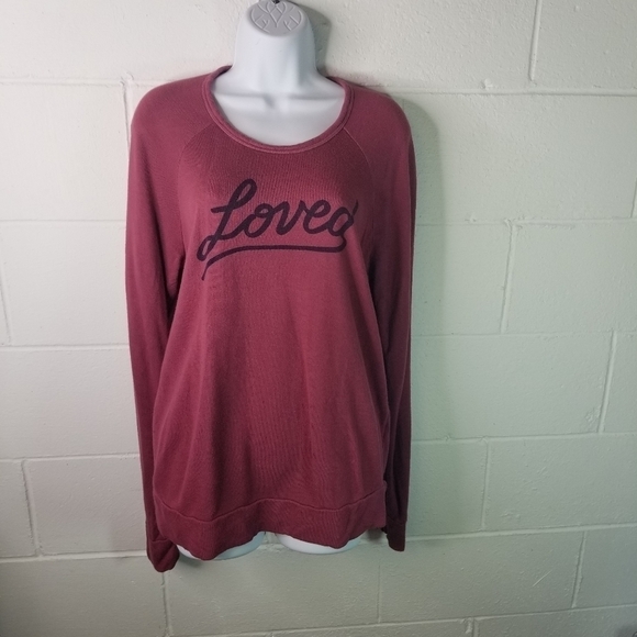 Sundry LOVED wine pullover sweatshirt - Picture 2 of 7
